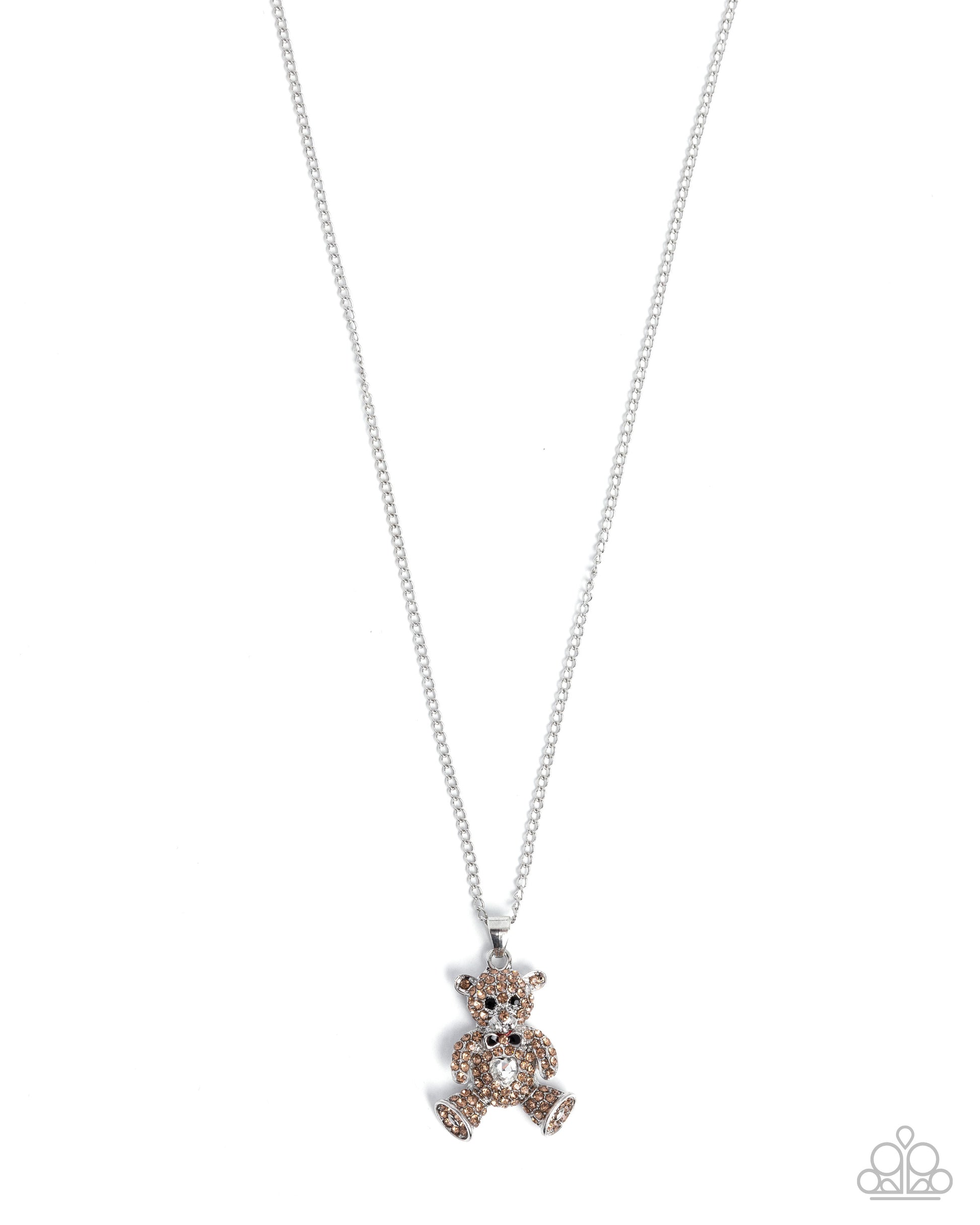 Twinkling Teddy - brown - Paparazzi necklace