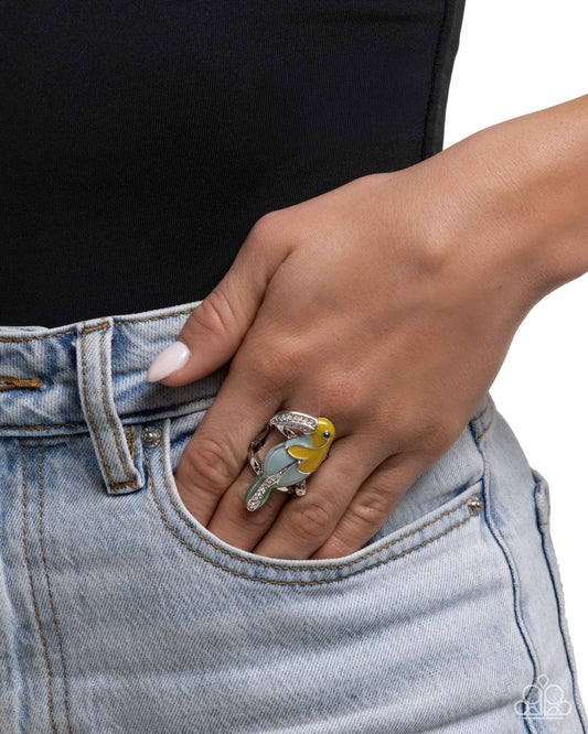Twinkling Toucan - yellow - Paparazzi ring