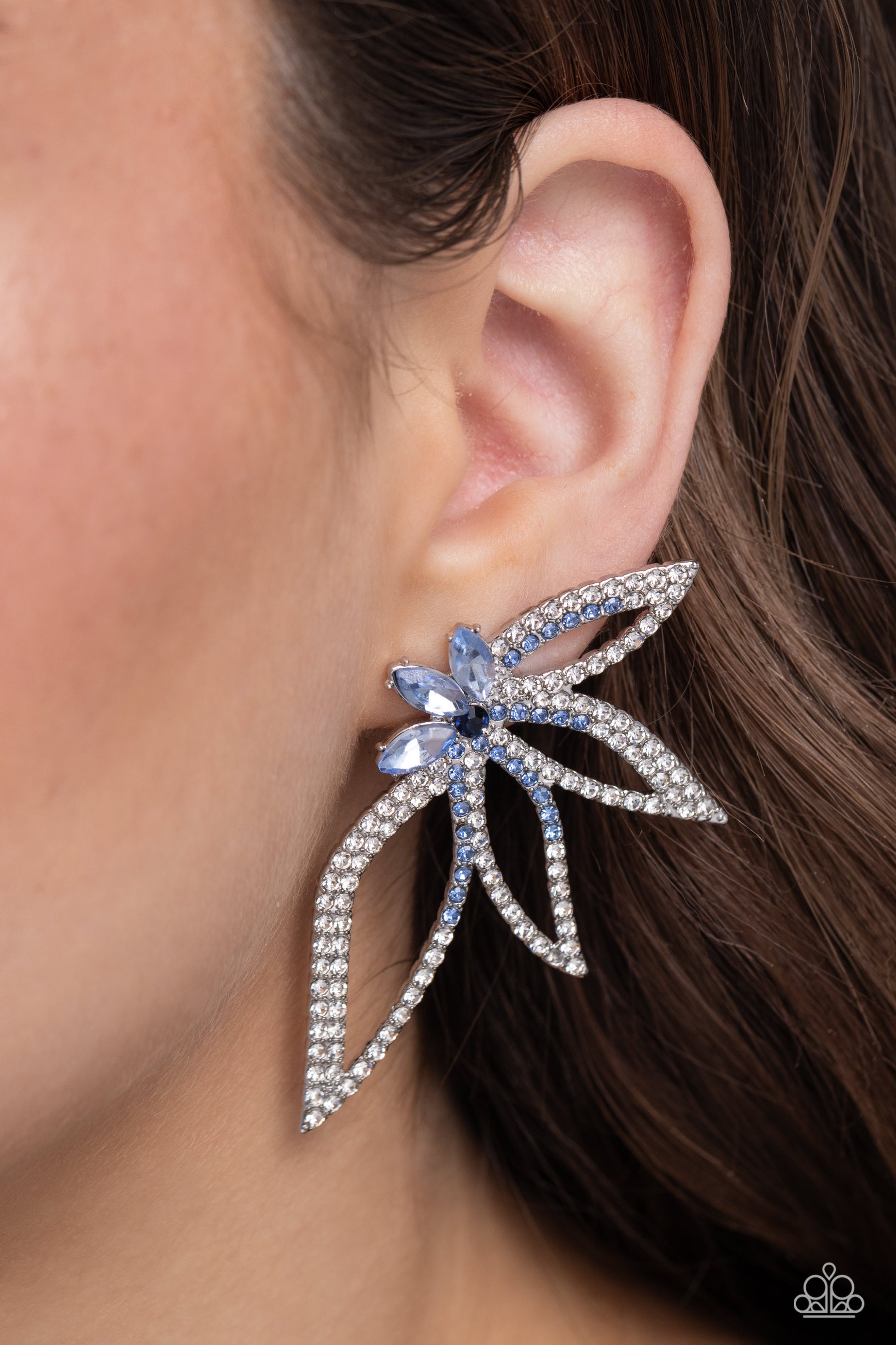 Twinkling Tulip - blue - Paparazzi earrings