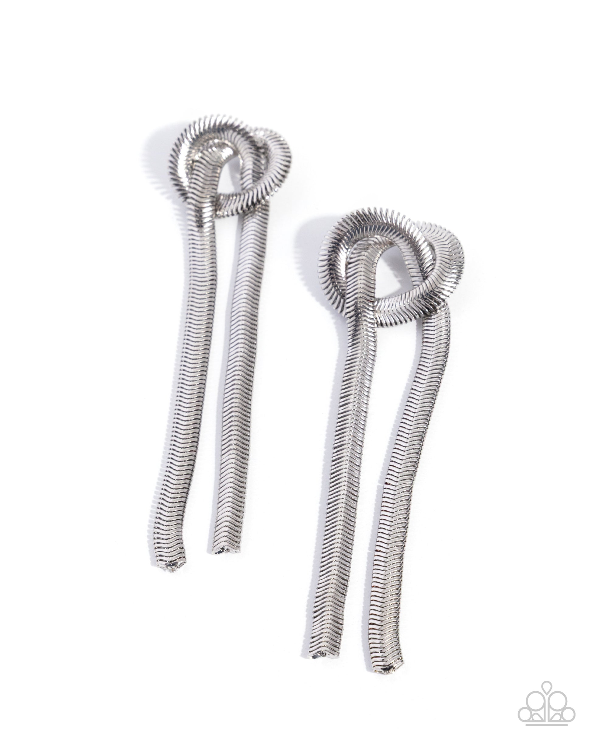 Twisted Tale - silver - Paparazzi earrings – JewelryBlingThing