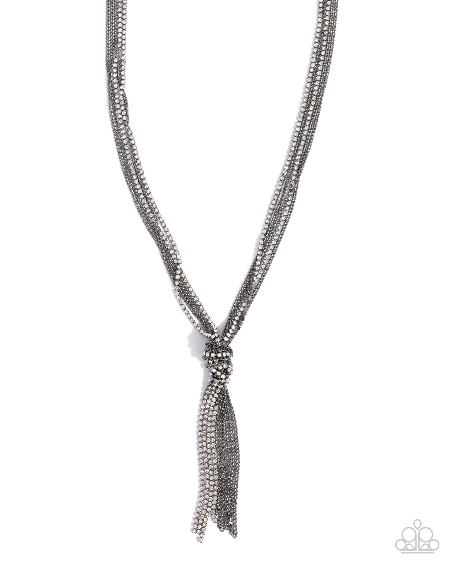 Twisted Tapestry - black - Paparazzi necklace