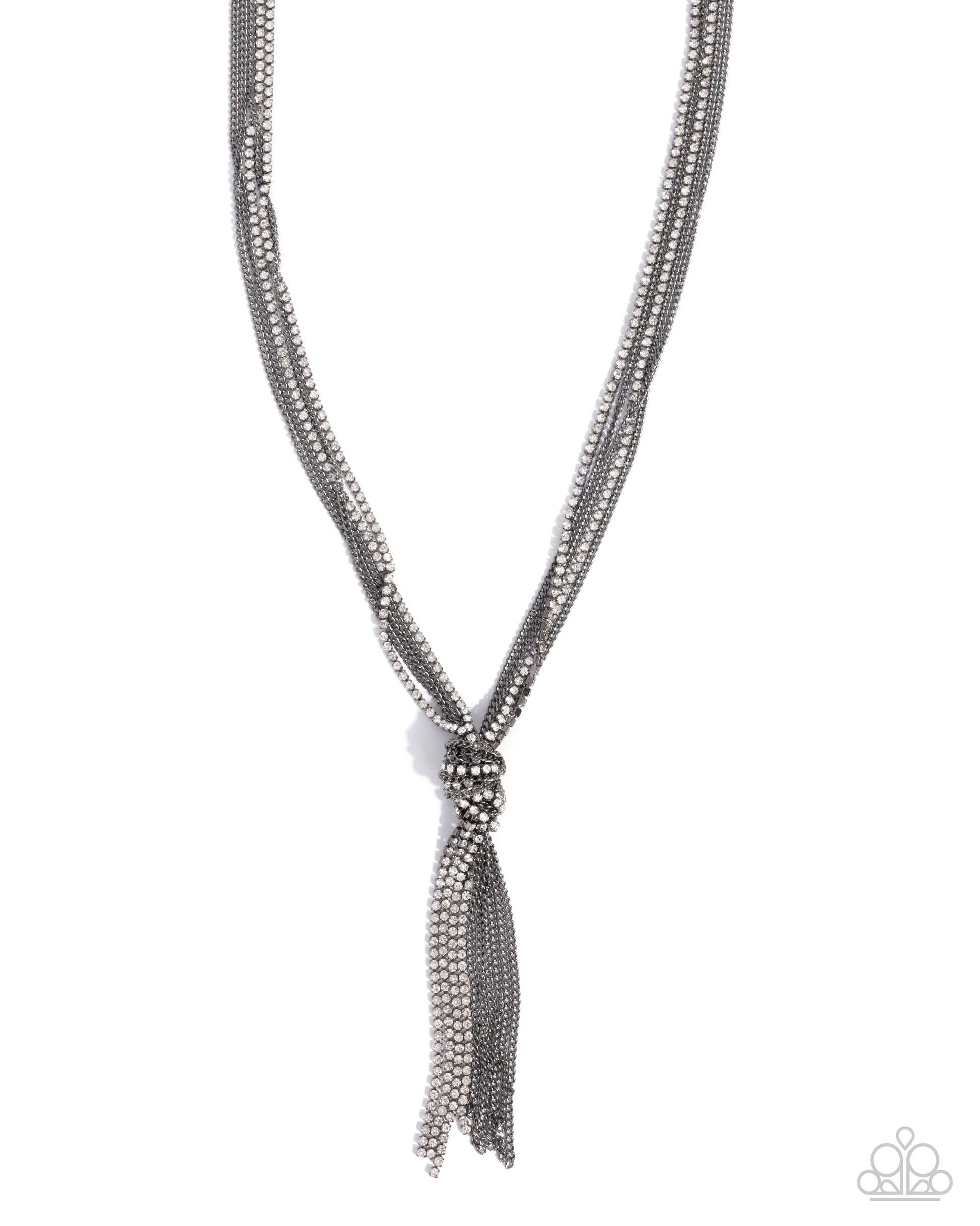 Twisted Tapestry - black - Paparazzi necklace