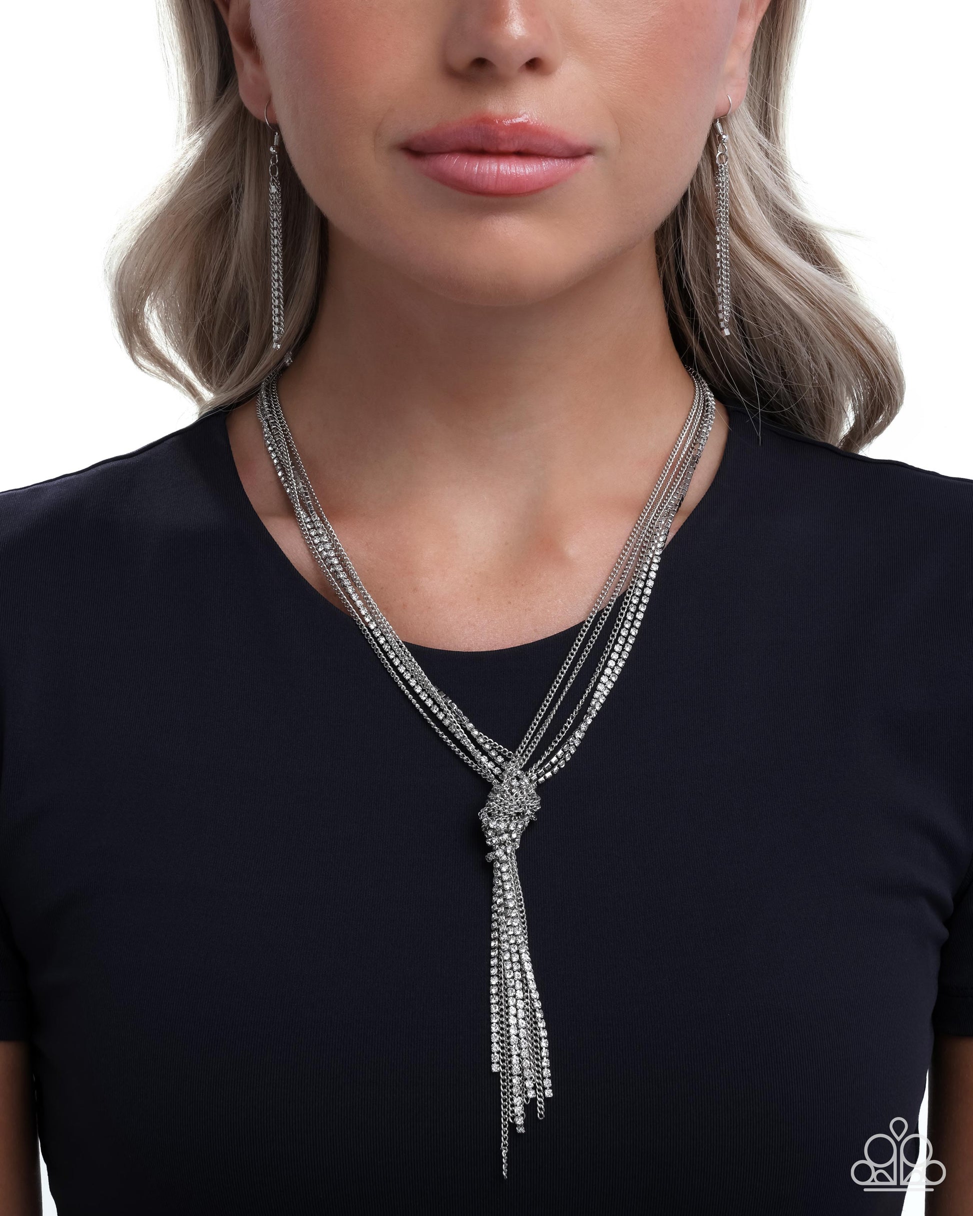 Twisted Tapestry - white - Paparazzi necklace