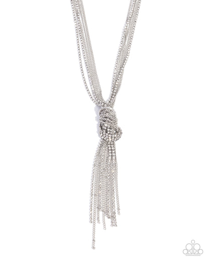 Twisted Tapestry - white - Paparazzi necklace