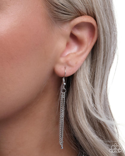 Twisted Tapestry - white - Paparazzi necklace