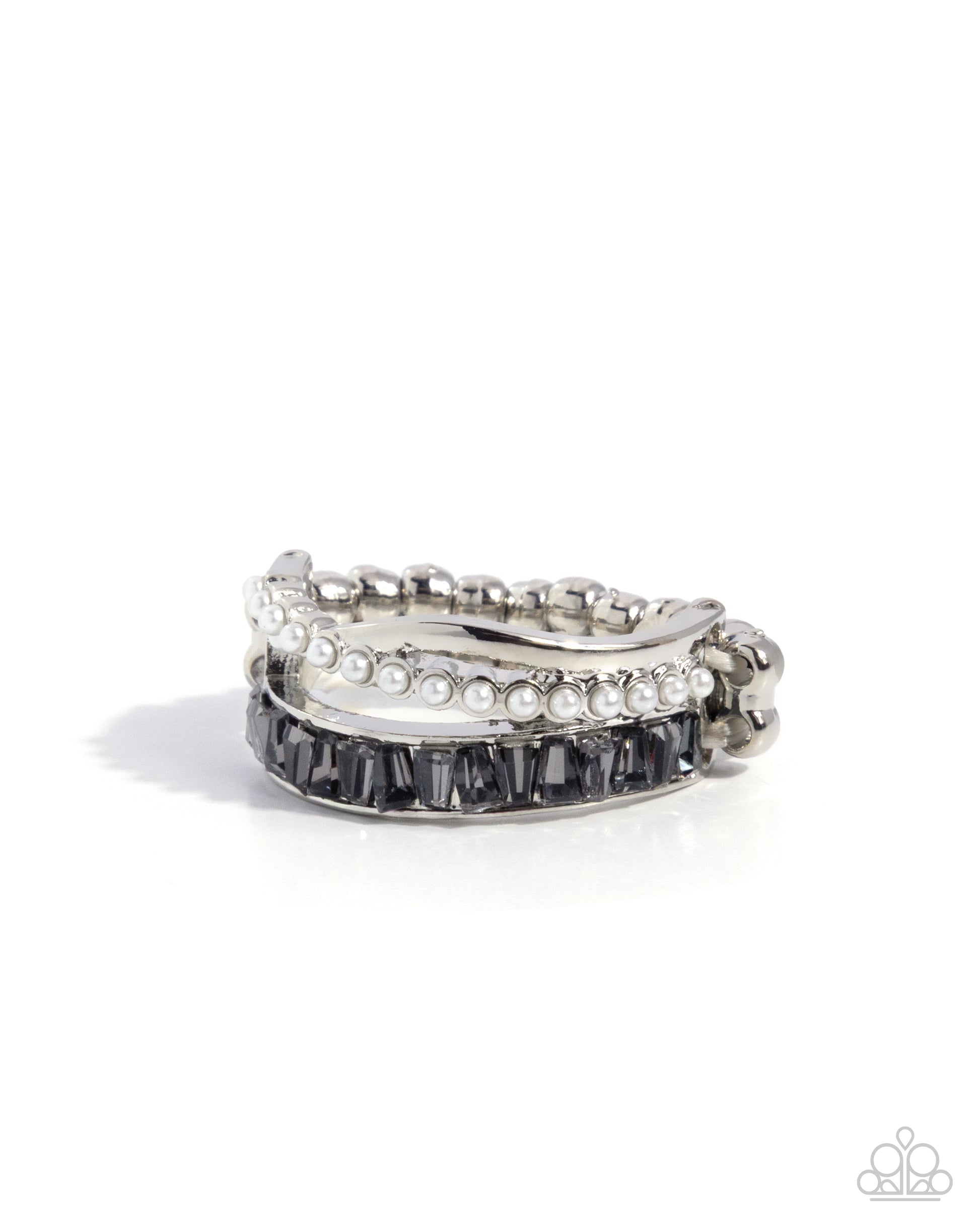 Twisted Theater - silver - Paparazzi ring