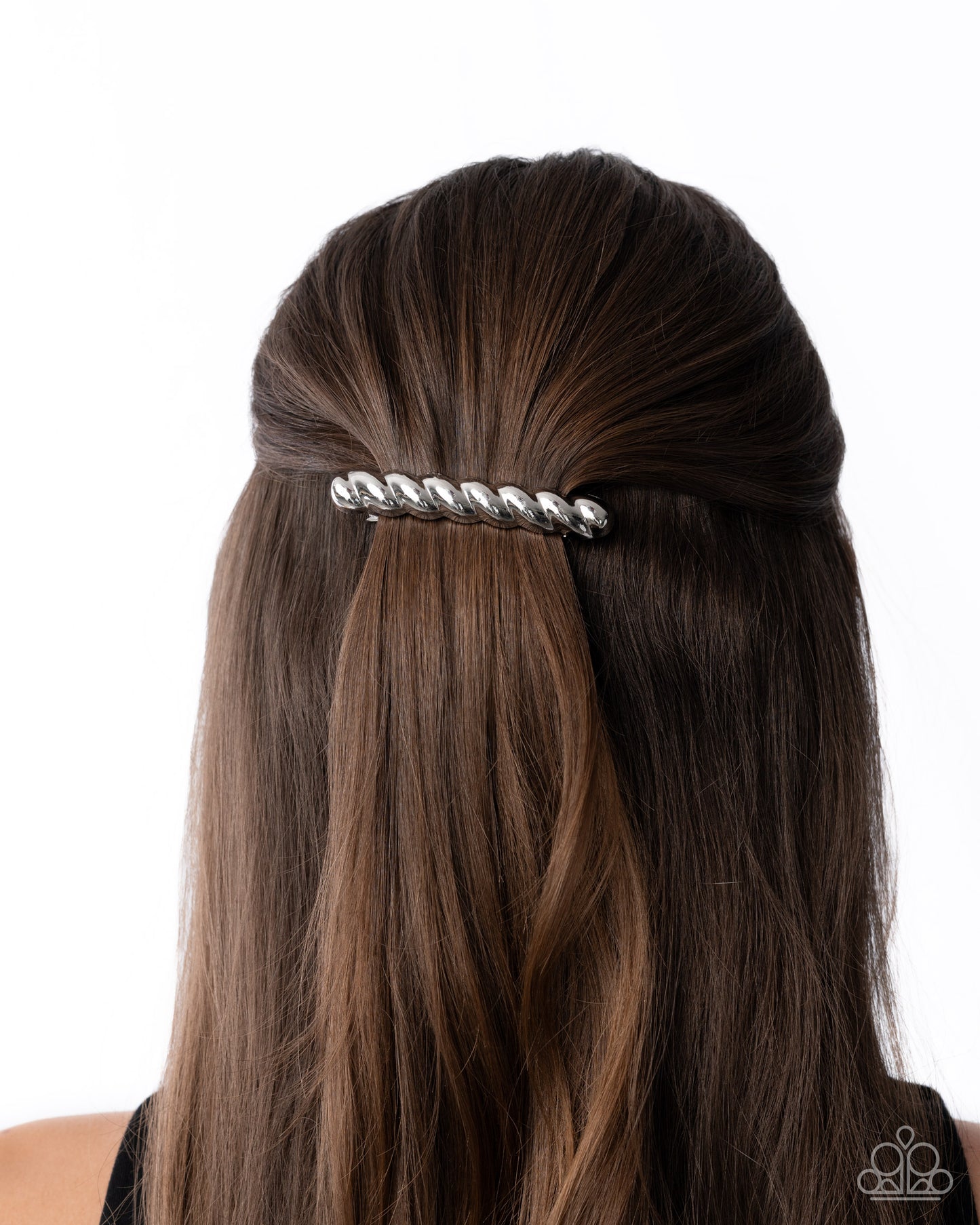 Twisted Trade - silver - Paparazzi hair clip