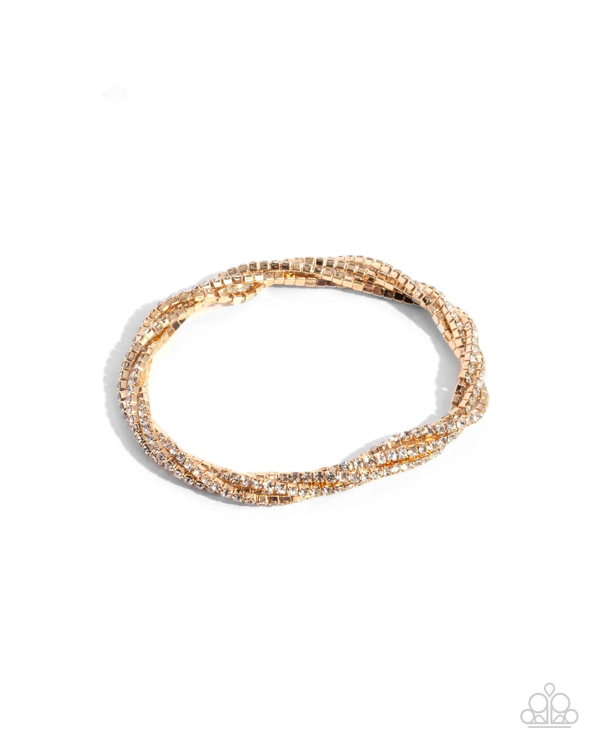 Twisted Triumph - gold - Paparazzi bracelet