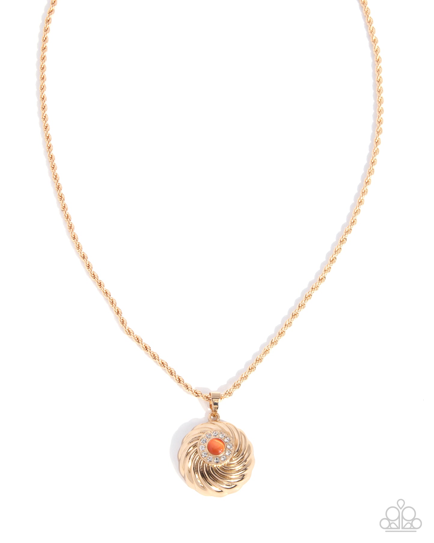 Twisted Troupe - orange - Paparazzi necklace
