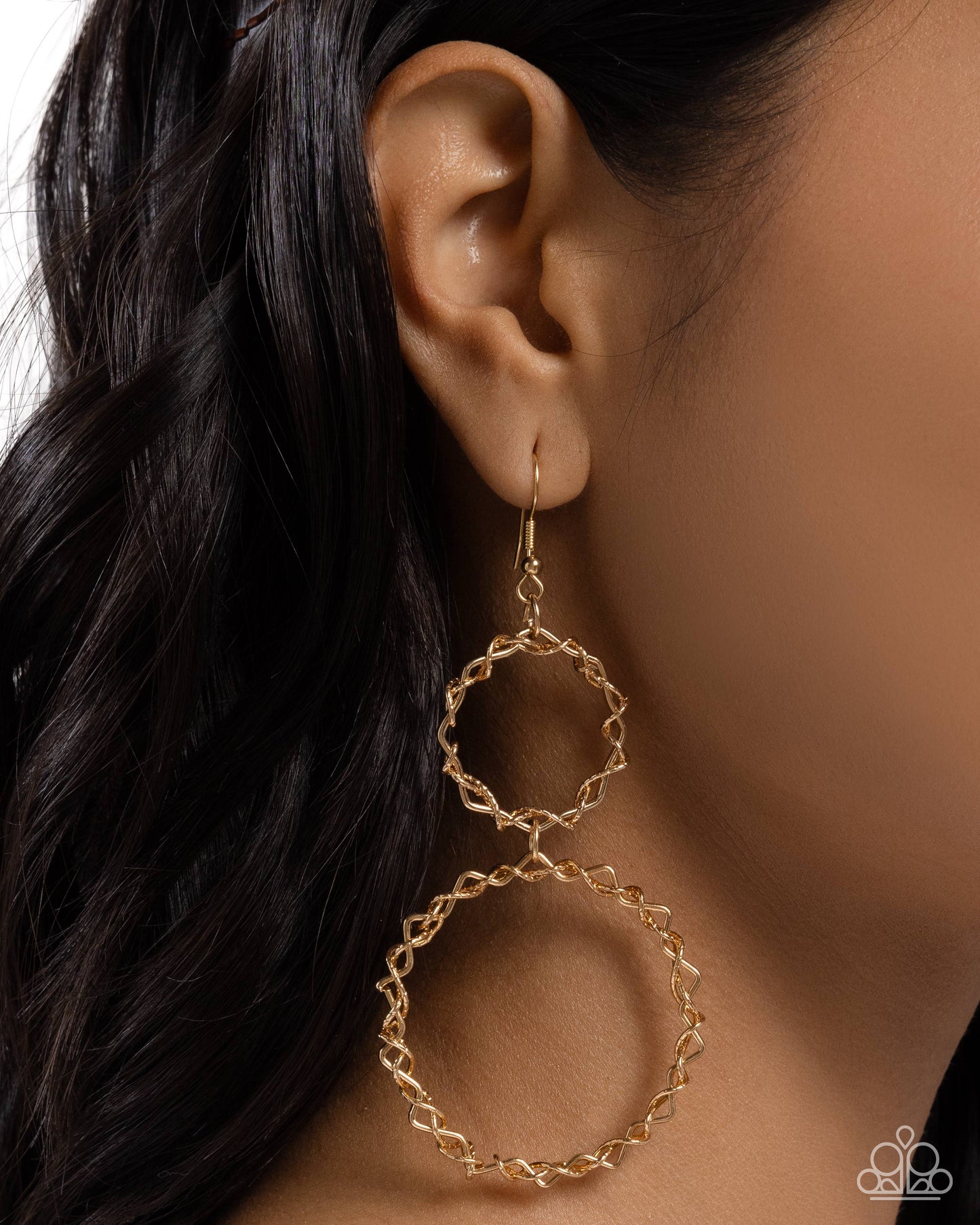 Twist of FABULOUS - gold - Paparazzi earrings