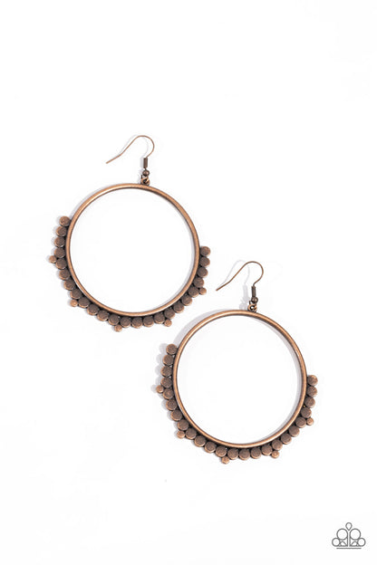 Ultra Untamable - copper - Paparazzi earrings