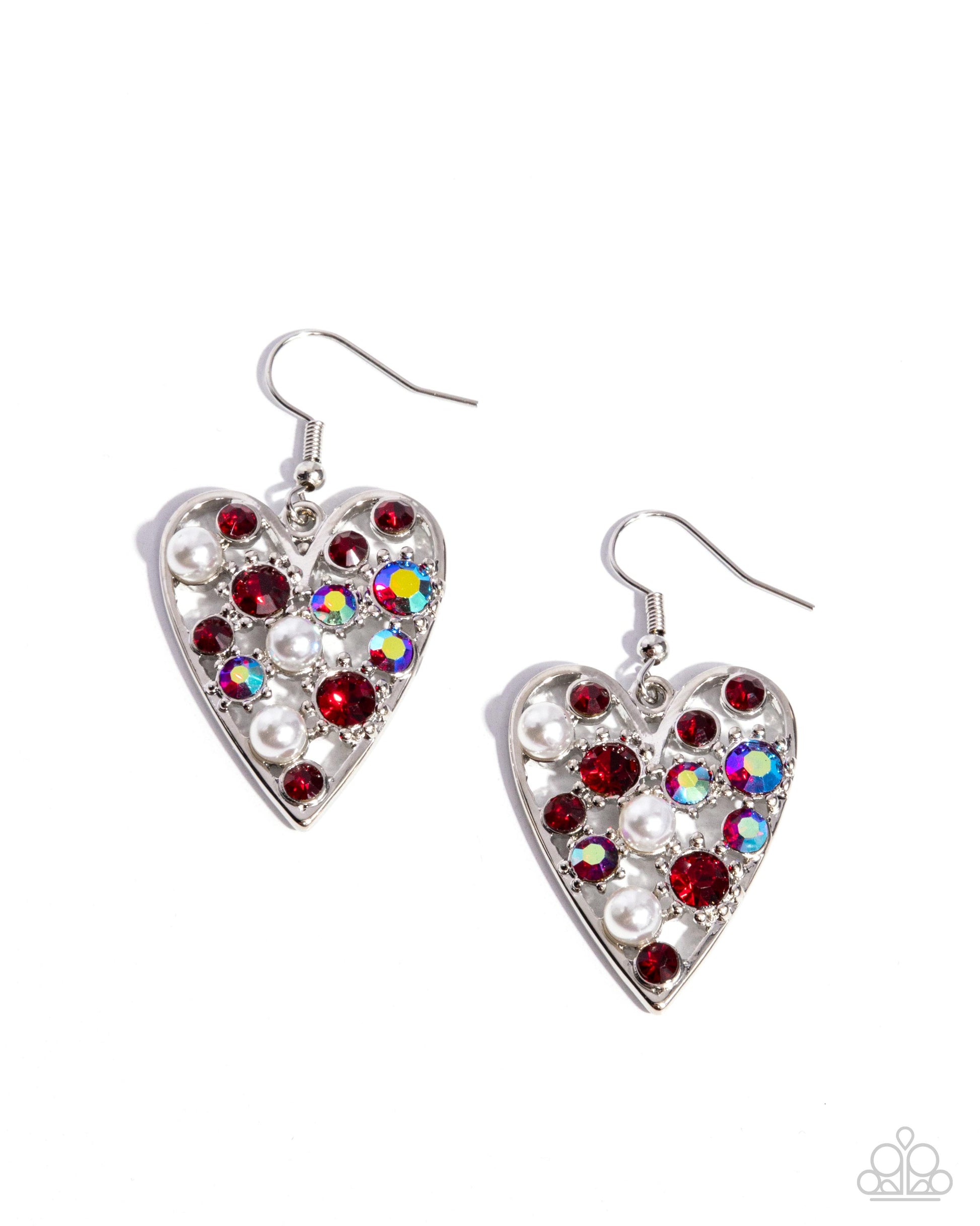 Unbelievable Shimmer - red - Paparazzi earrings