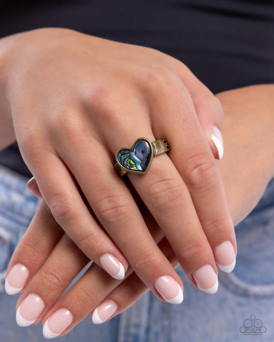 Uncontrollably Fond - brass - Paparazzi ring