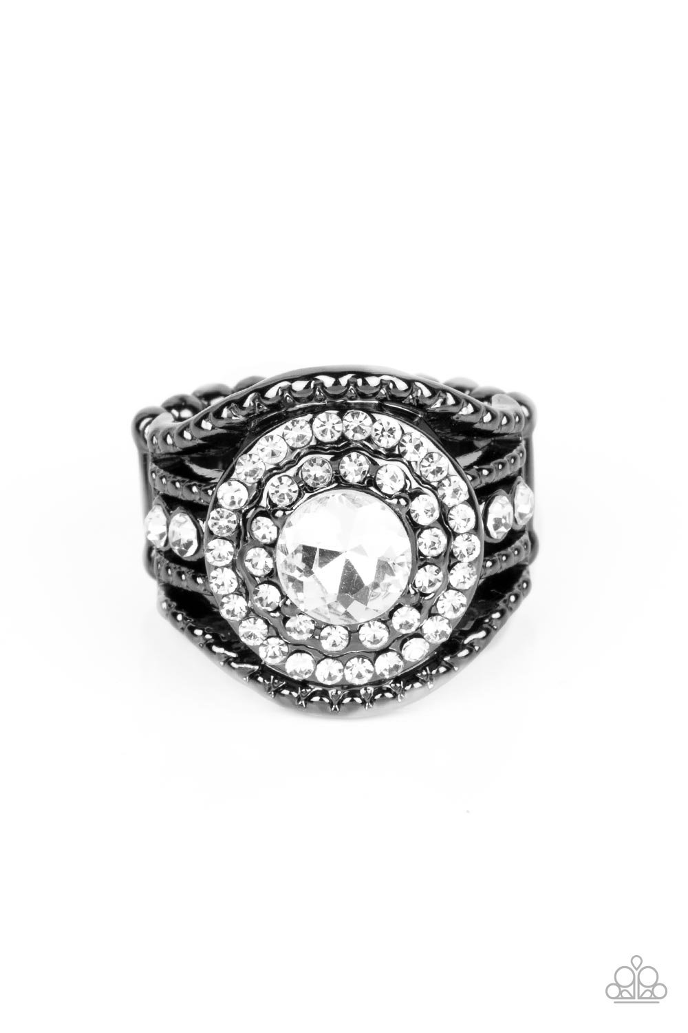 Understated Drama - black - Paparazzi ring