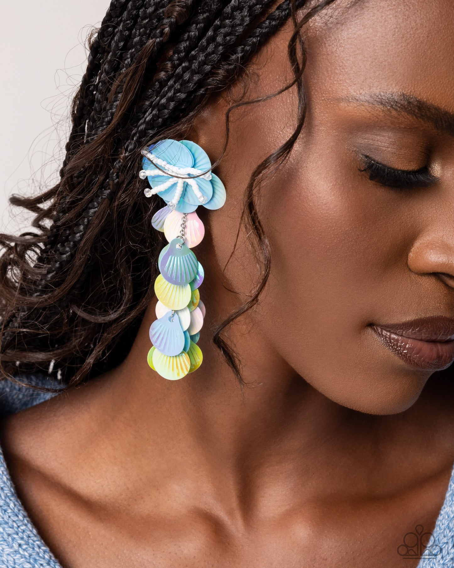 Under the Waves - blue - Paparazzi earrings