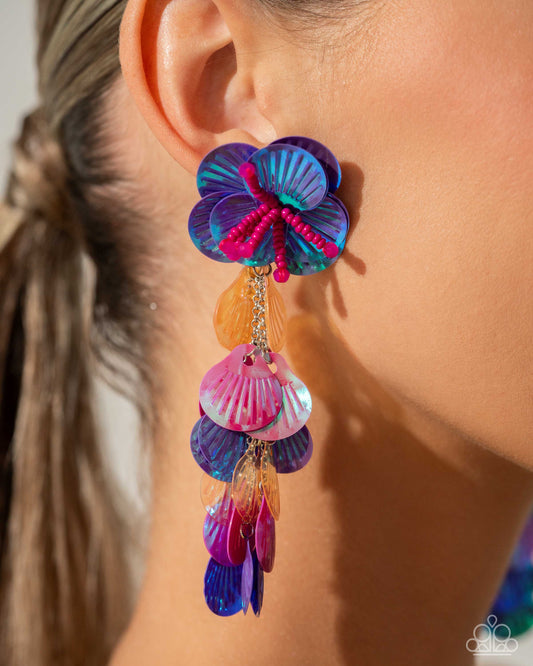 Under the Waves - purple - Paparazzi earrings