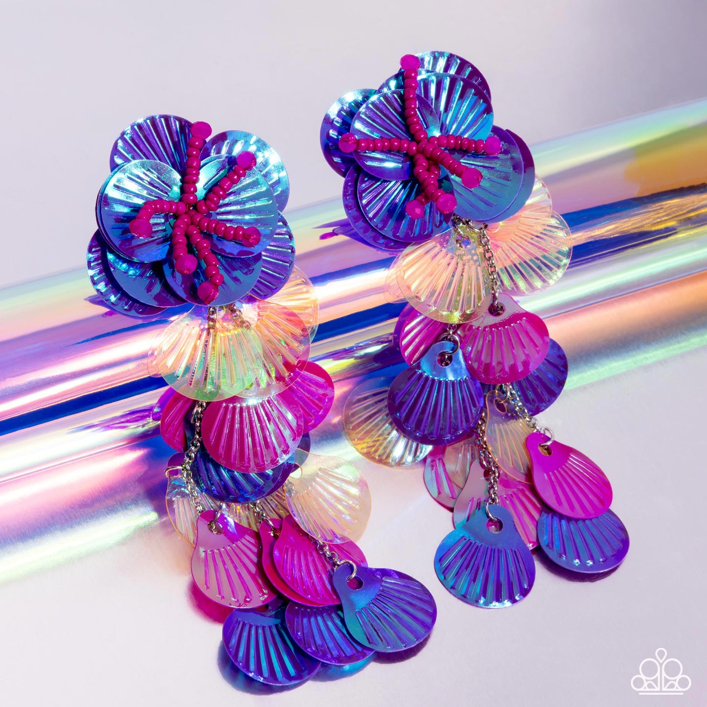 Under the Waves - purple - Paparazzi earrings