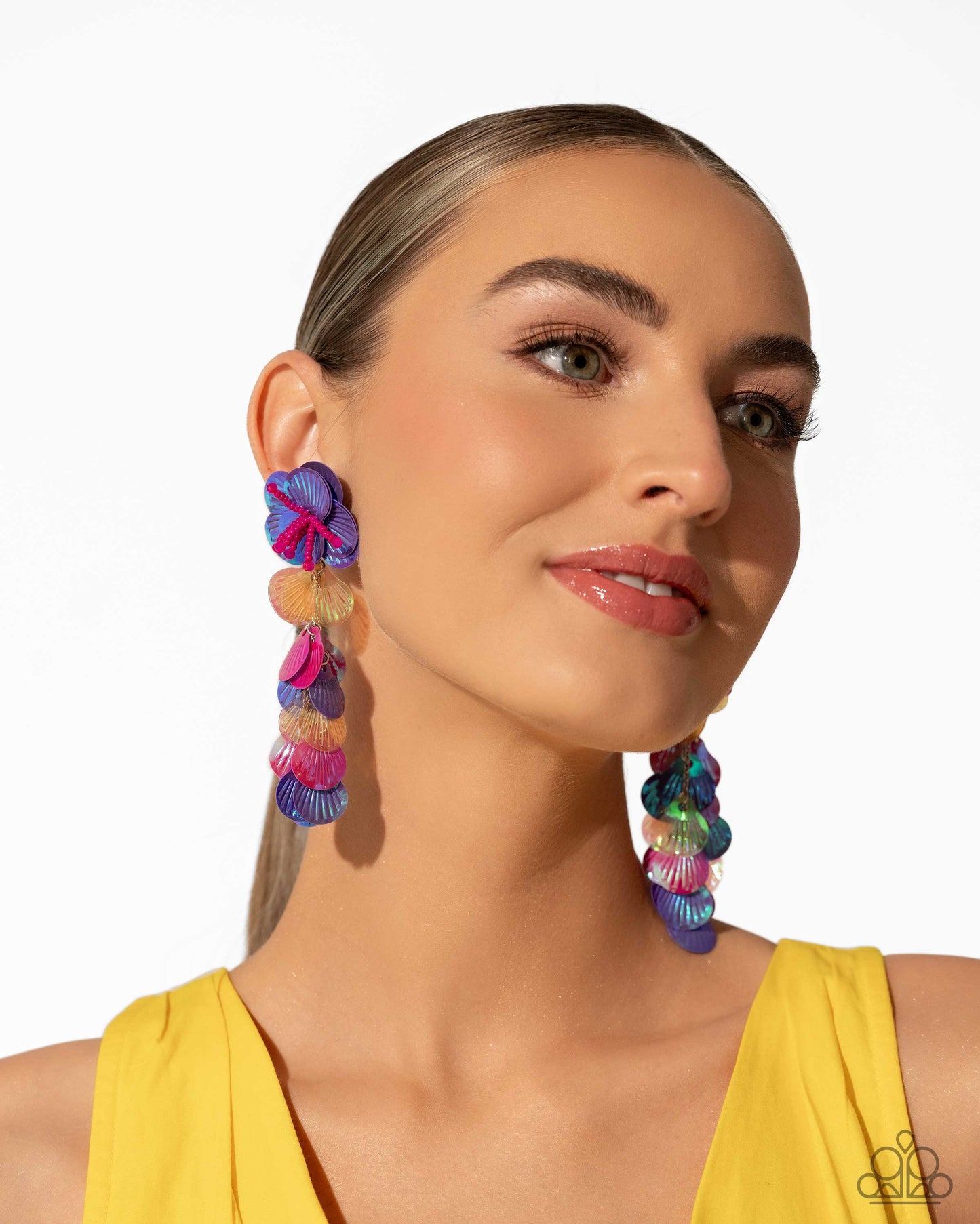 Under the Waves - purple - Paparazzi earrings