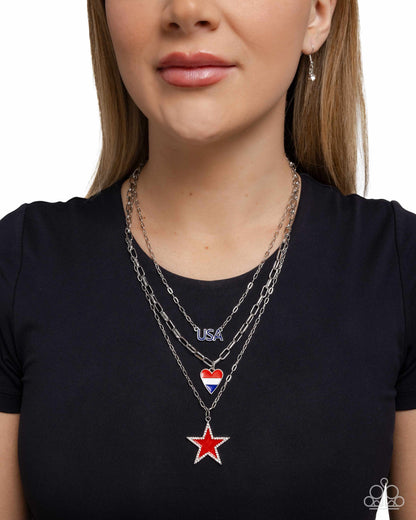 Unforgettable USA - multi - Paparazzi necklace