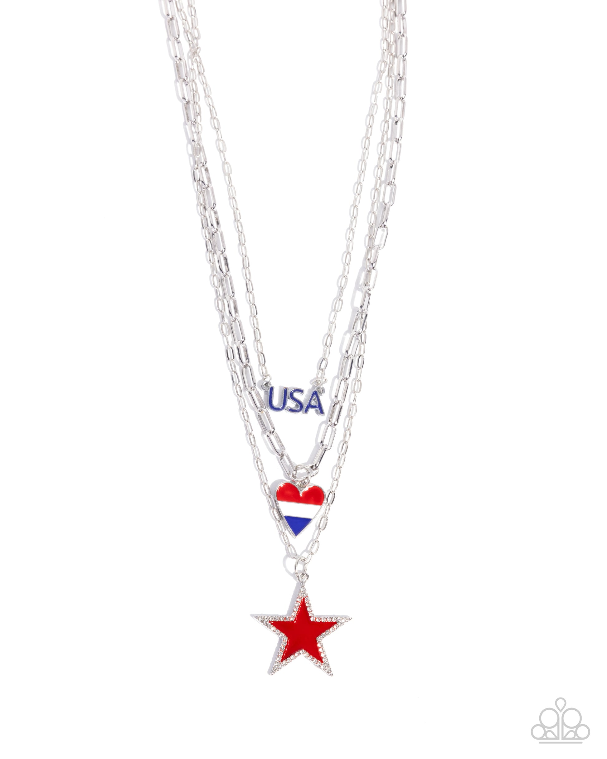 Unforgettable USA - multi - Paparazzi necklace