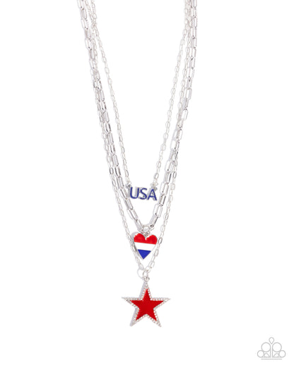 Unforgettable USA - multi - Paparazzi necklace