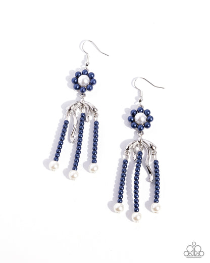 Unforgettable Umbrella - blue - Paparazzi earrings