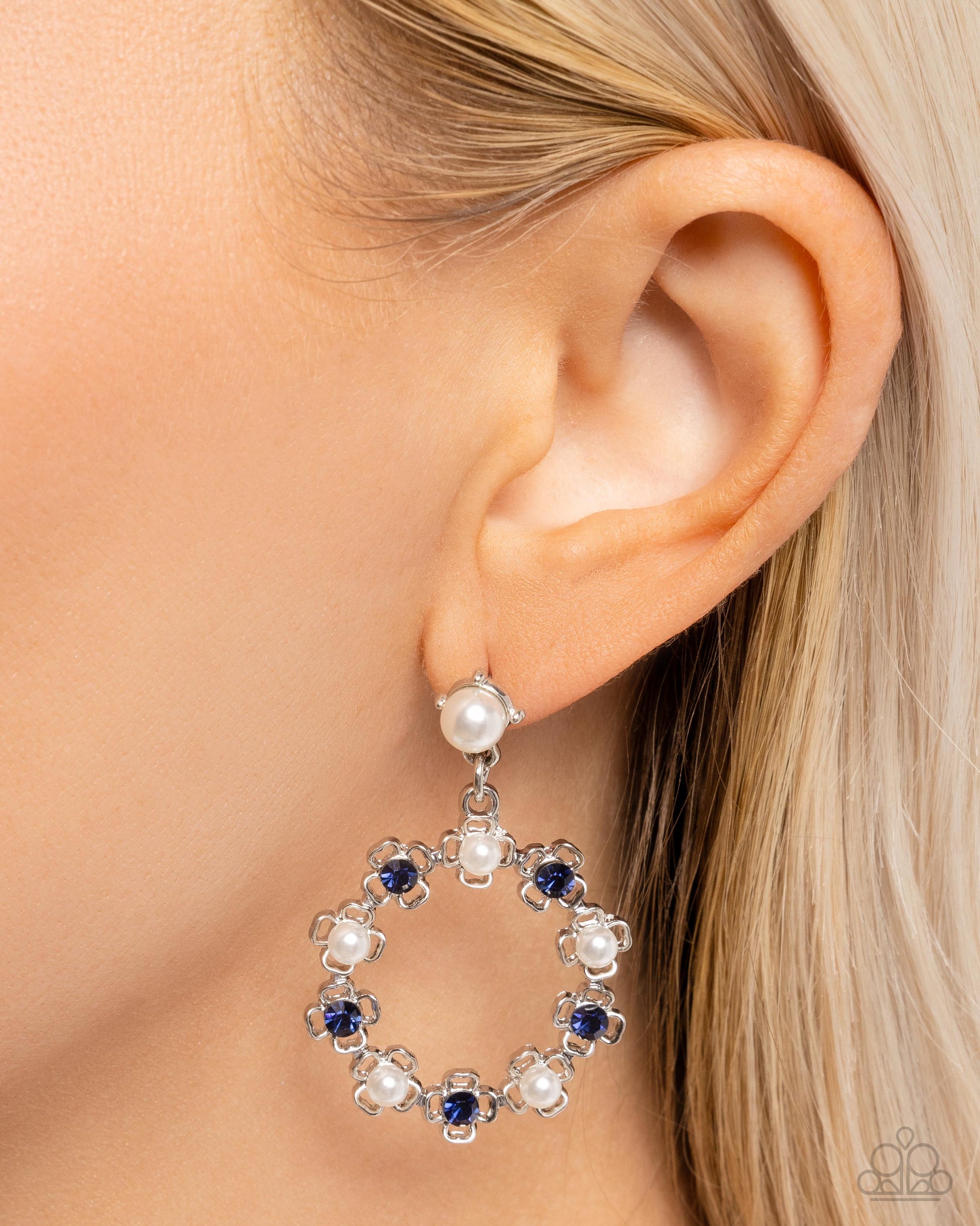 Unforgettably Uptown - blue - Paparazzi earrings