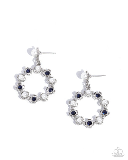 Unforgettably Uptown - blue - Paparazzi earrings