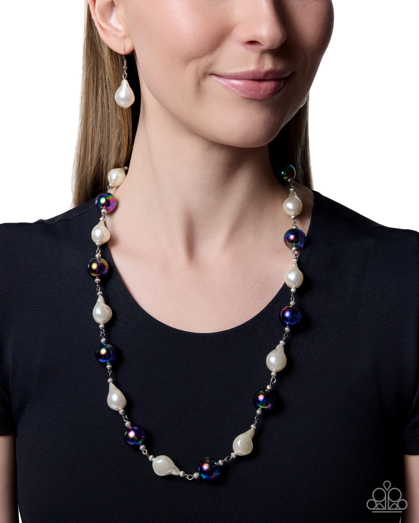 Universal Poise - blue - Paparazzi necklace