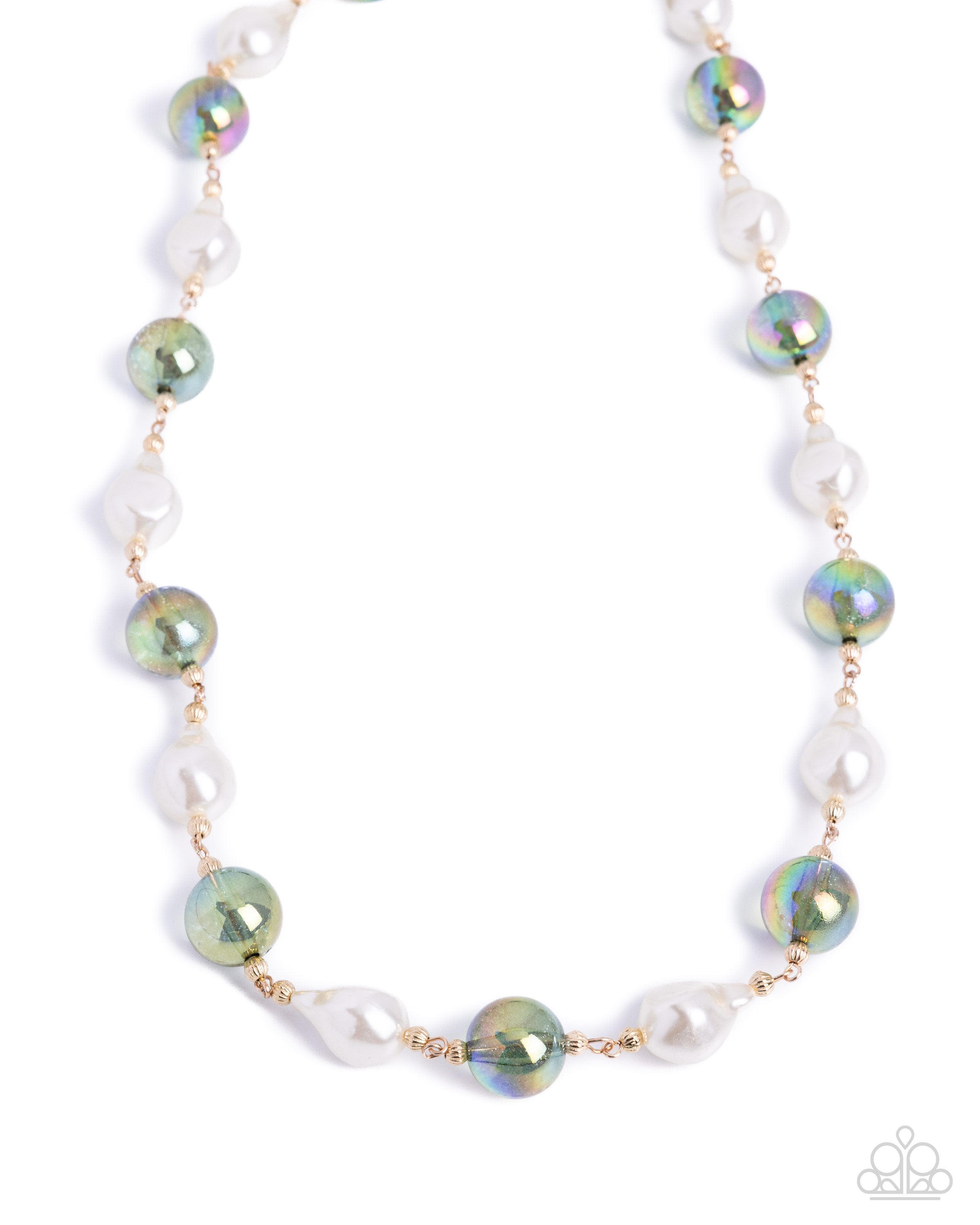 Universal Poise - green - Paparazzi necklace – JewelryBlingThing