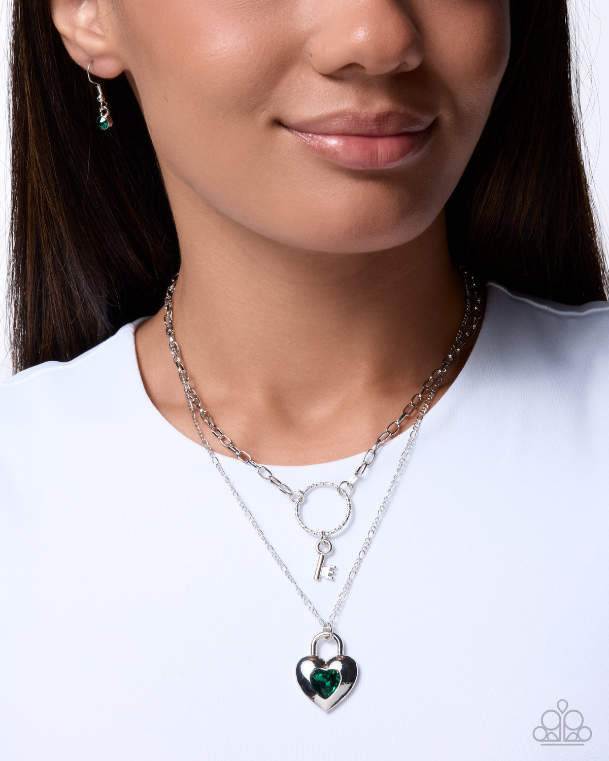 Unlocking More - green - Paparazzi necklace