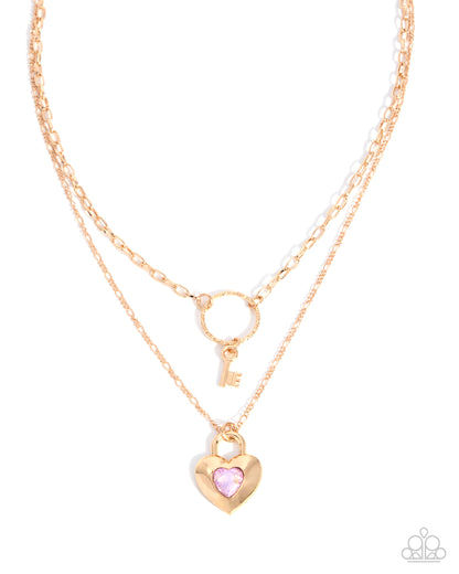 Unlocking More - yellow - Paparazzi necklace