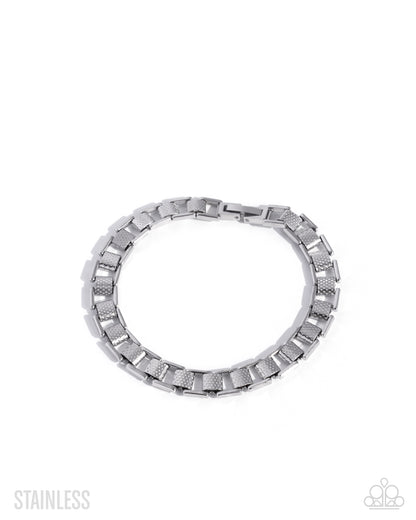 Unreal Unity - silver - Paparazzi MENS bracelet