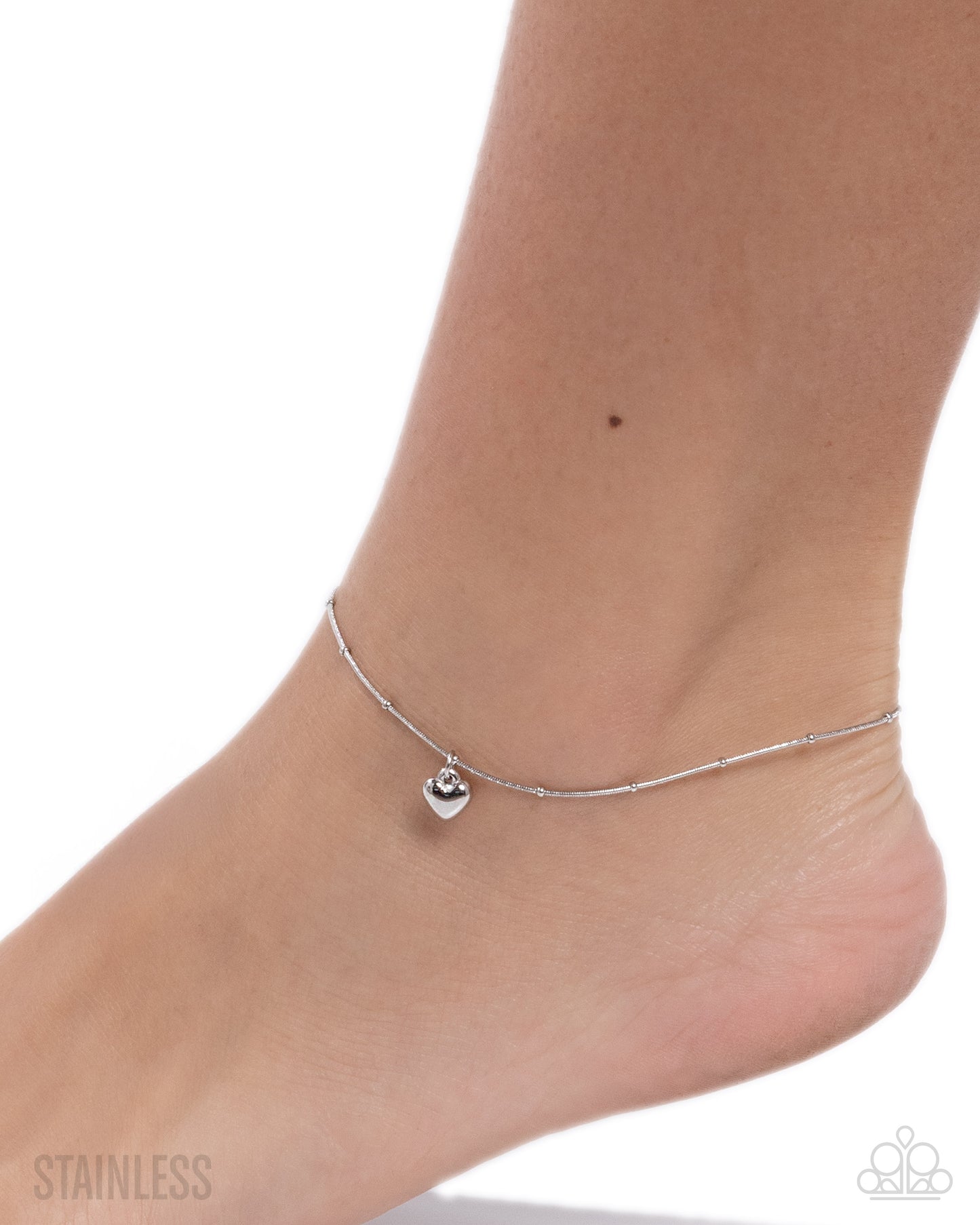 Unrequited Crush - silver - Paparazzi anklet