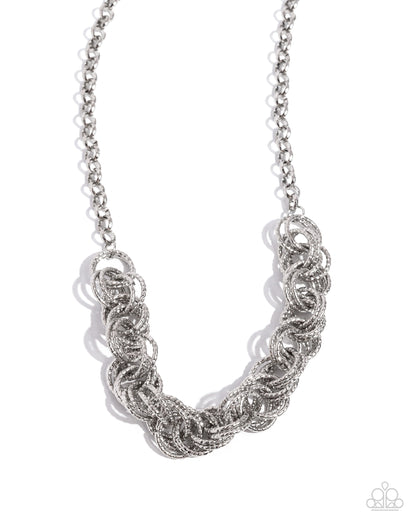 Urban Acoustics - silver - Paparazzi necklace