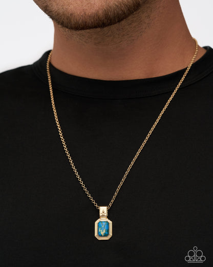 Urban Delight - blue - Paparazzi MENS necklace