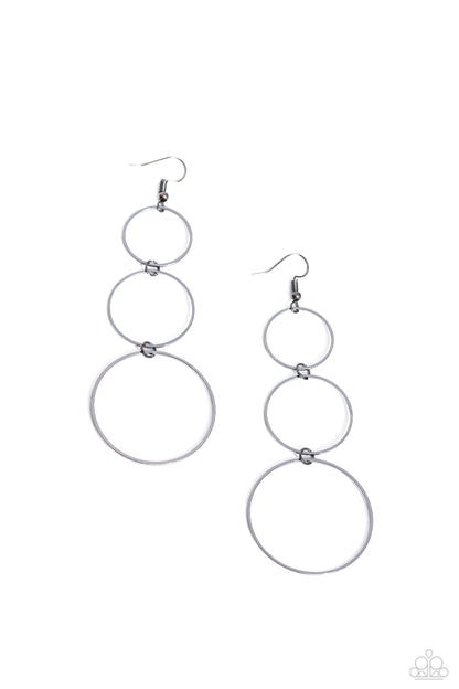 Urban Ozone - black - Paparazzi earrings