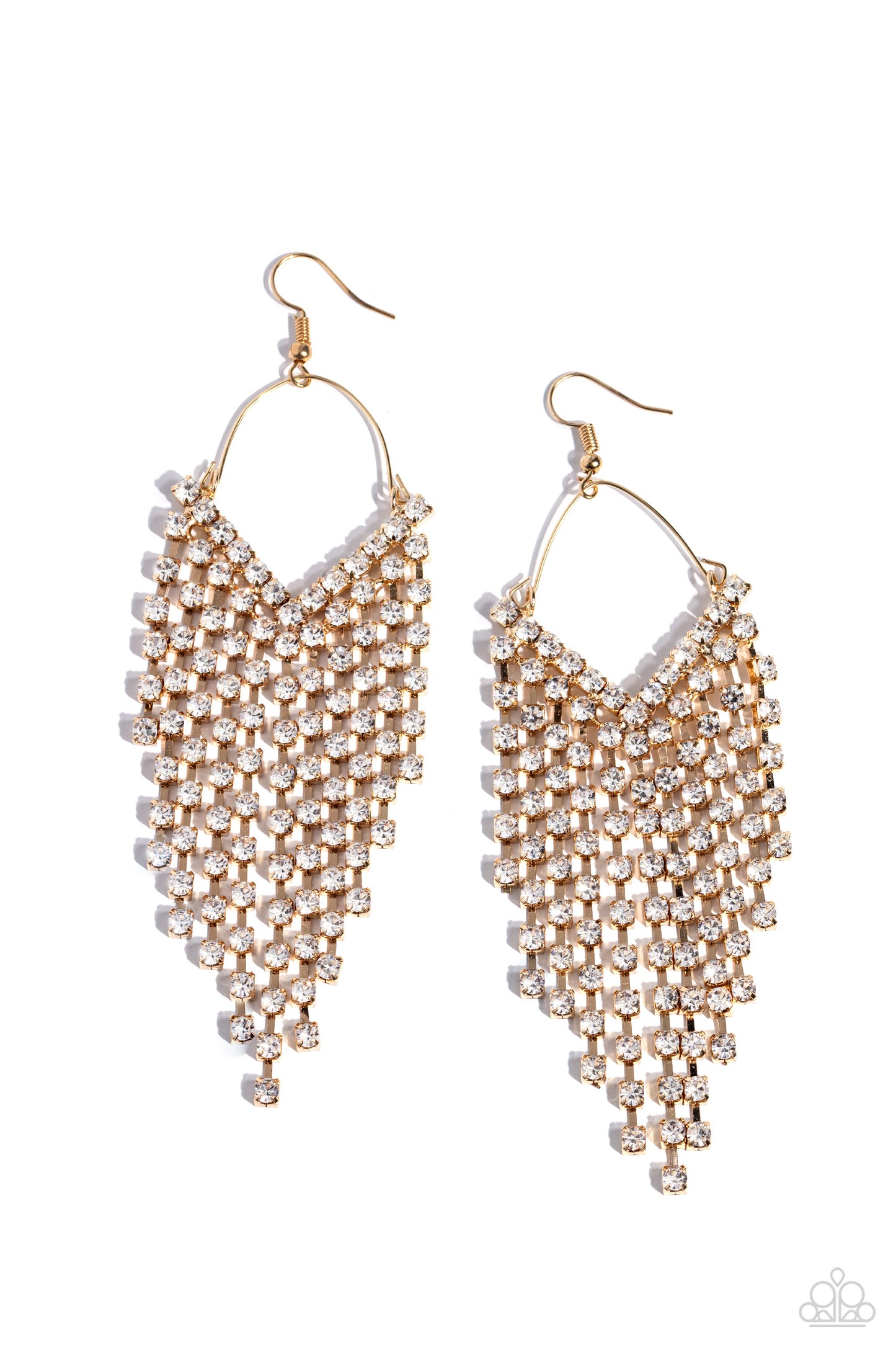 V Fallin - gold - Paparazzi earrings