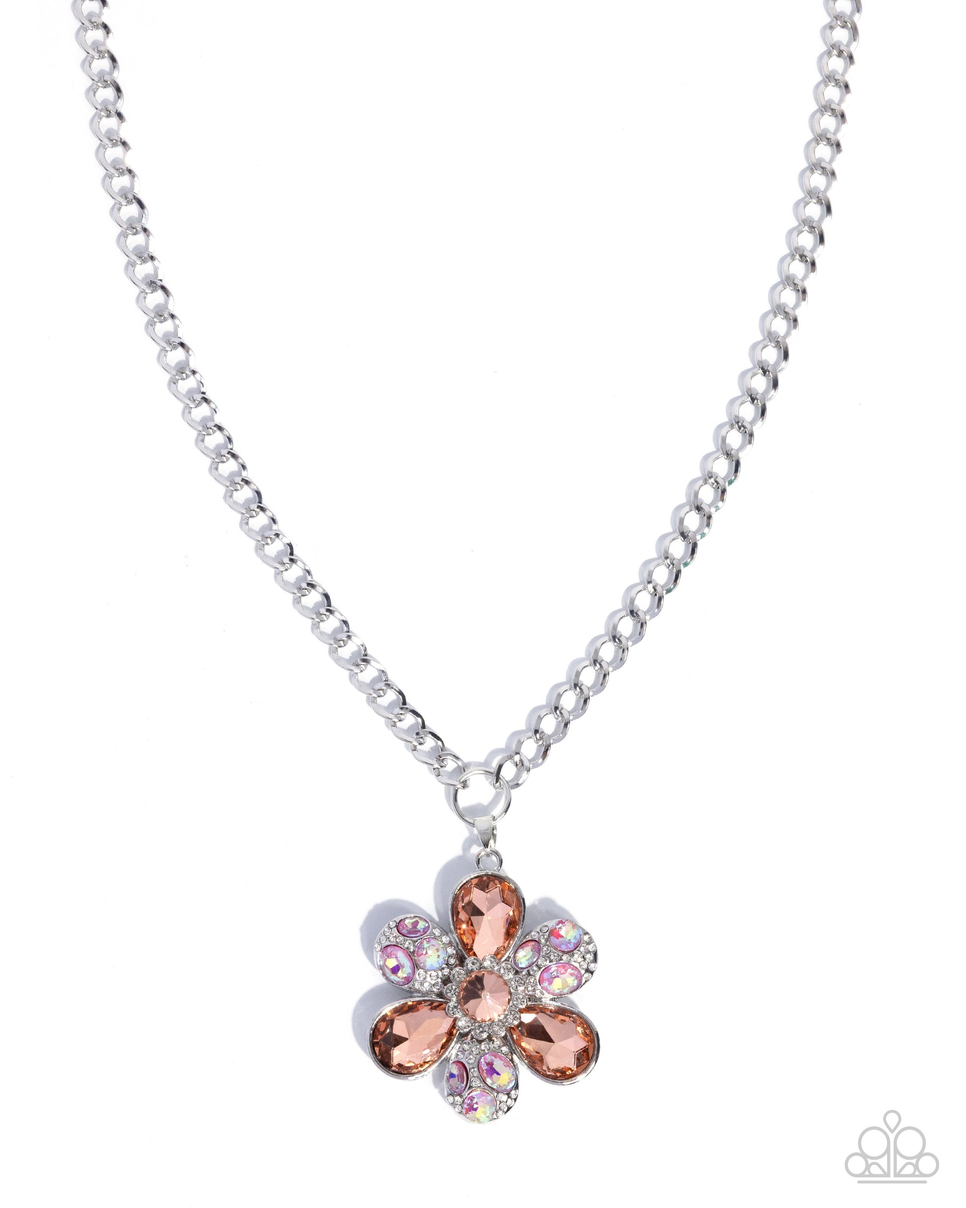 Vacation Flowers - orange - Paparazzi necklace