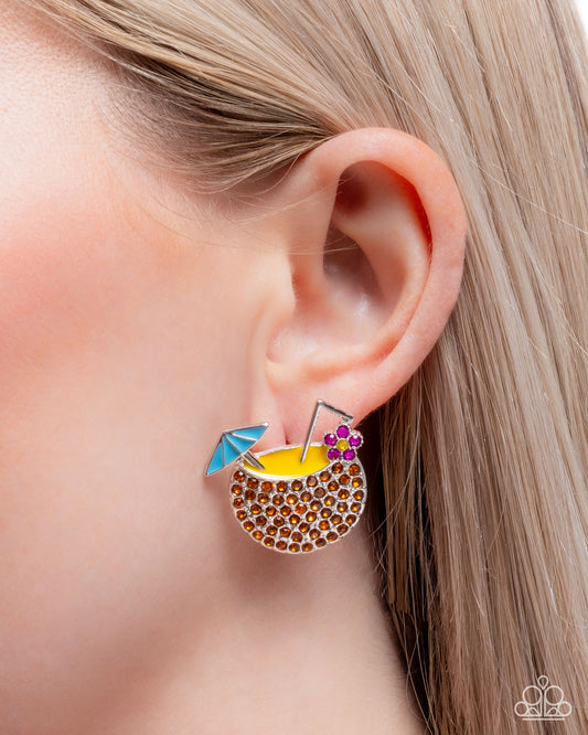 Vacation Mode - multi - Paparazzi earrings