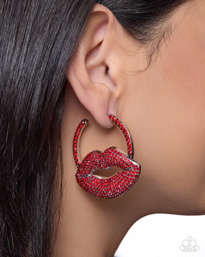 Valentines Date - red - Paparazzi earrings