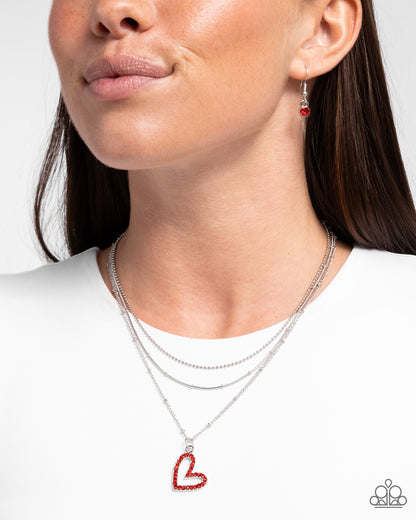 Valentines Day Decadence - red - Paparazzi necklace