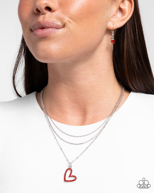 Valentines Day Decadence - red - Paparazzi necklace