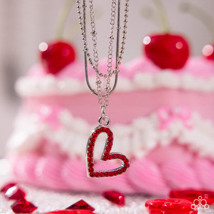 Valentines Day Decadence - red - Paparazzi necklace
