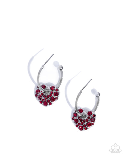 Valentines Valor - red - Paparazzi earrings