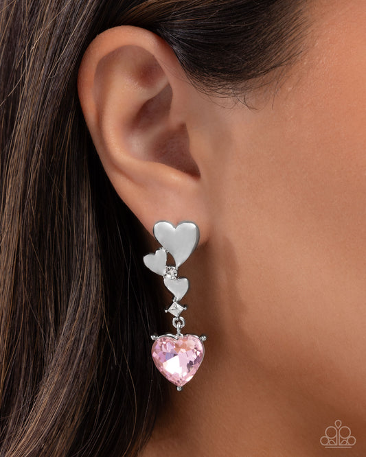 Valentines Vaudeville - pink - Paparazzi earrings