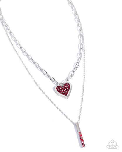 Valentines Volume - red - Paparazzi necklace