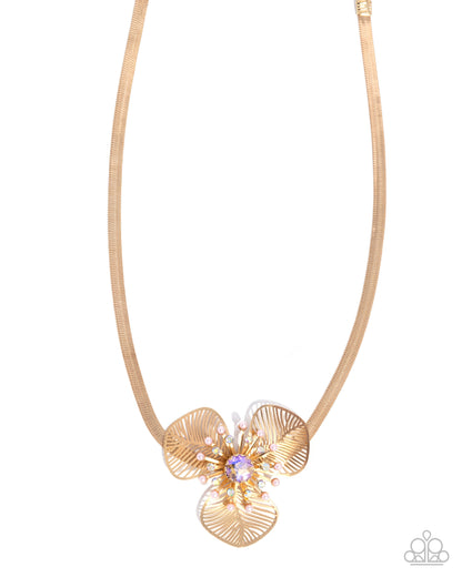 Valiantly Verdant - pink - Paparazzi necklace
