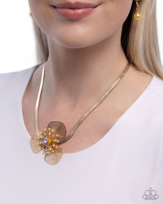 Valiantly Verdant - yellow - Paparazzi necklace