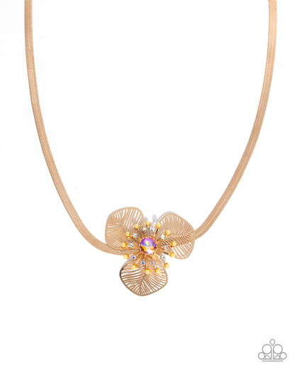 Valiantly Verdant - yellow - Paparazzi necklace